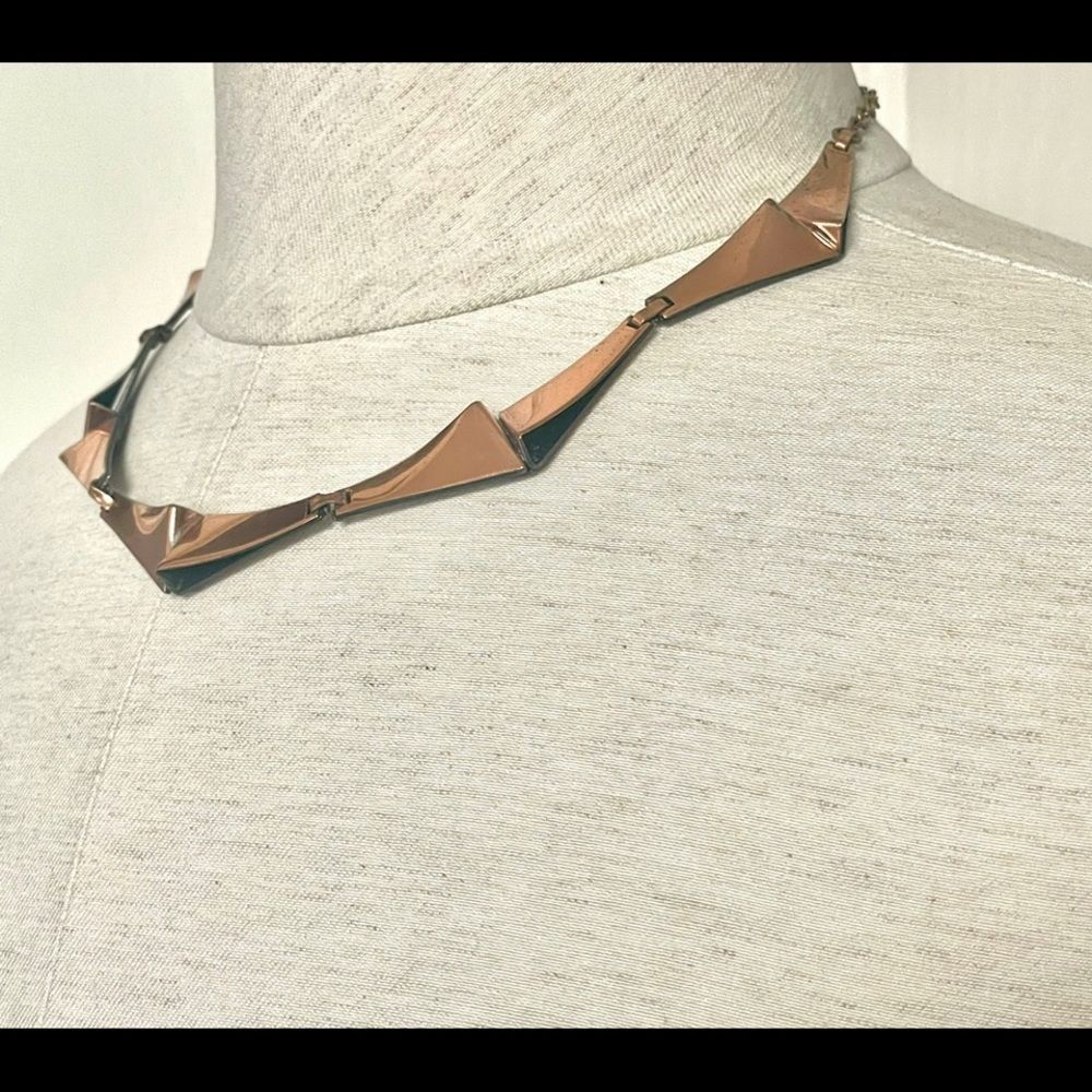 Renoir Copper  mid century link design choker necklace - Picture 5 of 11